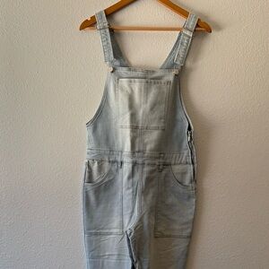 New York & Company Light Blue Denim Overalls